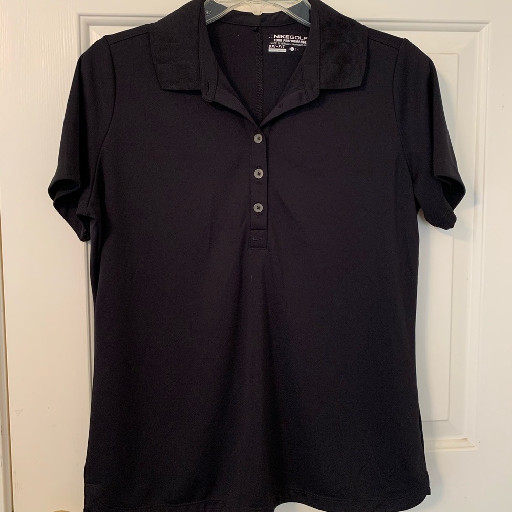 Black Nike golf tour performance polo